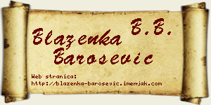 Blaženka Barošević vizit kartica